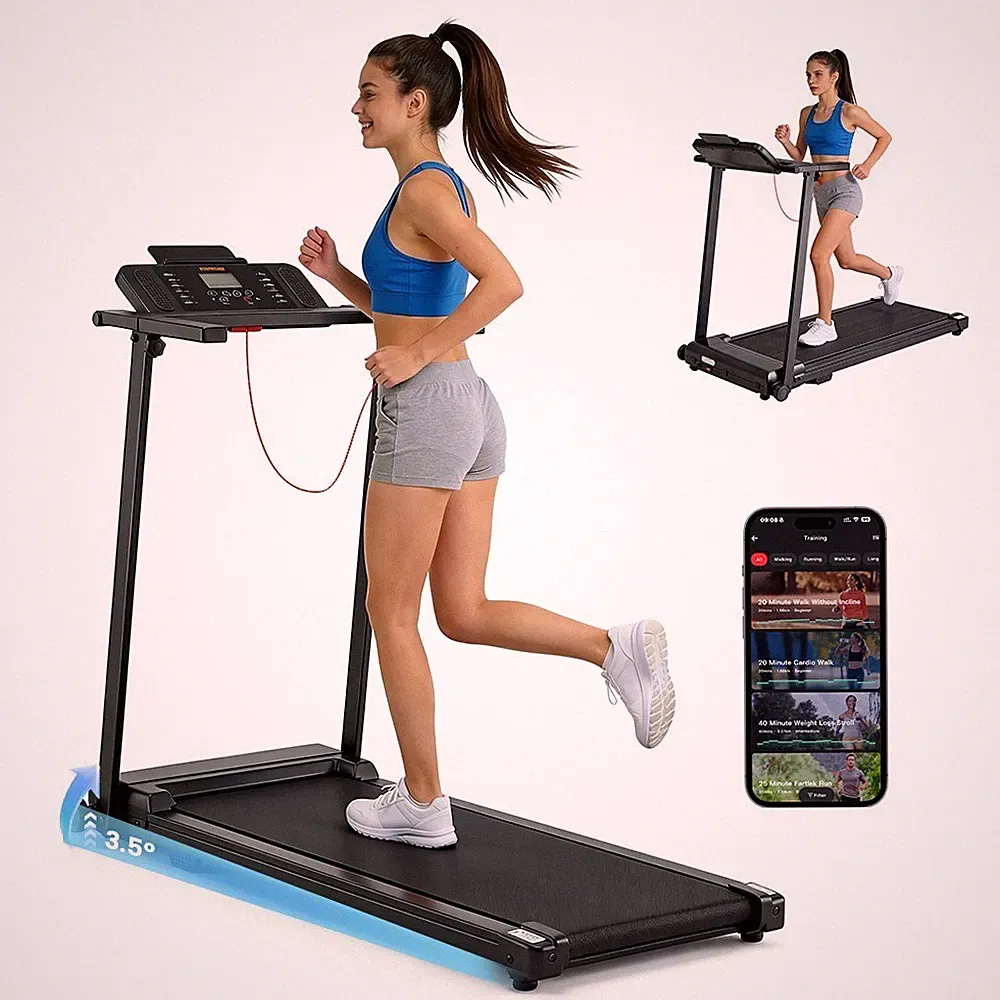2,5 PS Motor– Leises, 12 km/h zusammen klappbares Laufband Mit APP iscooter X2NC