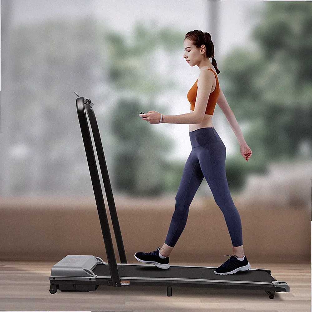 2 in1 Klappbar Laufband Elektrisch Laufband M/ Fernbedienung 6km/h Heimtrainer