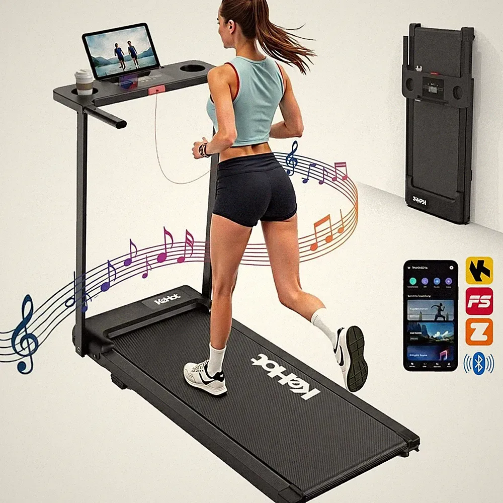3 in 1 Laufband klappbar 1-12 km/h 2,5 PS Bluetooth App bis 136 kg
