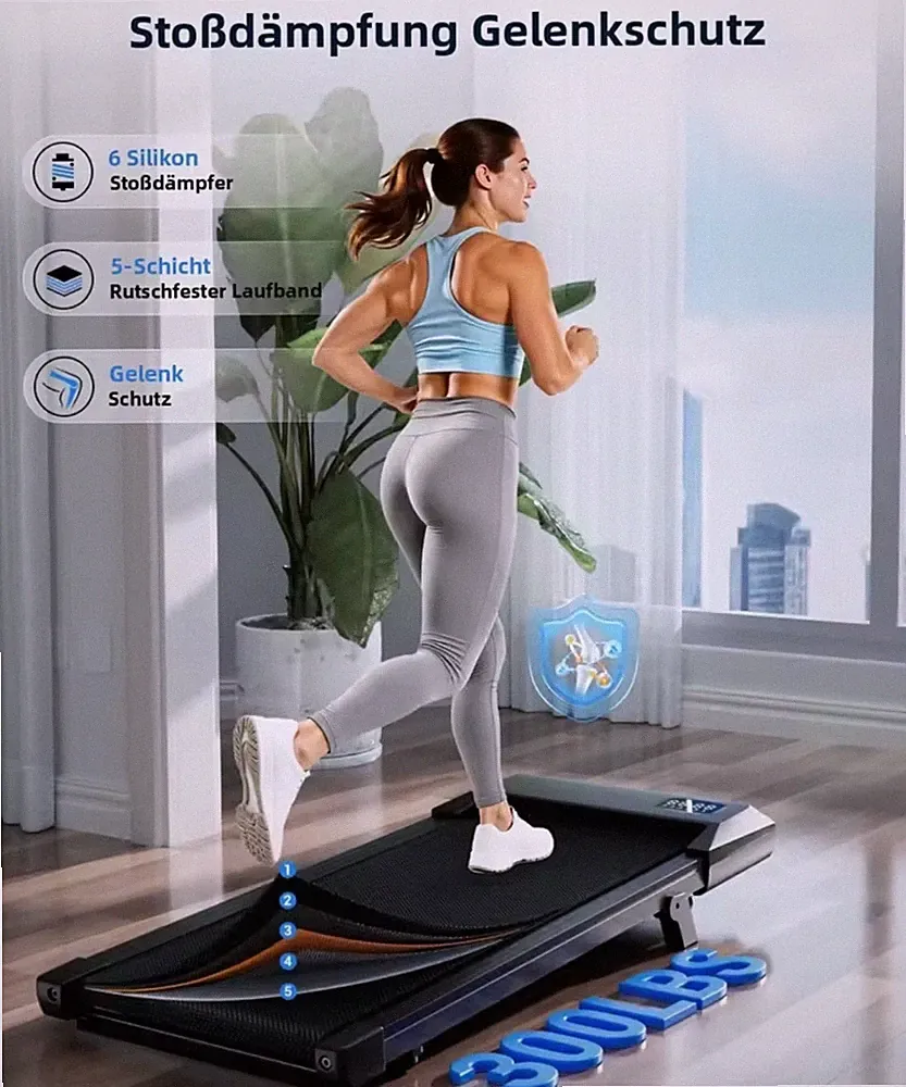 3in1 Laufband Unter Tisch Elektrisch Klappbar Bluetooth Fernbedienung 6%...