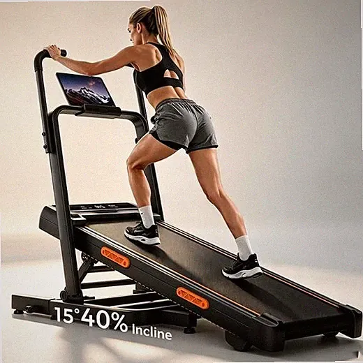 40% Steigung Laufband 10 km/h, 130cm Griffe, leise, klappbar, 159kg, Homeoffice