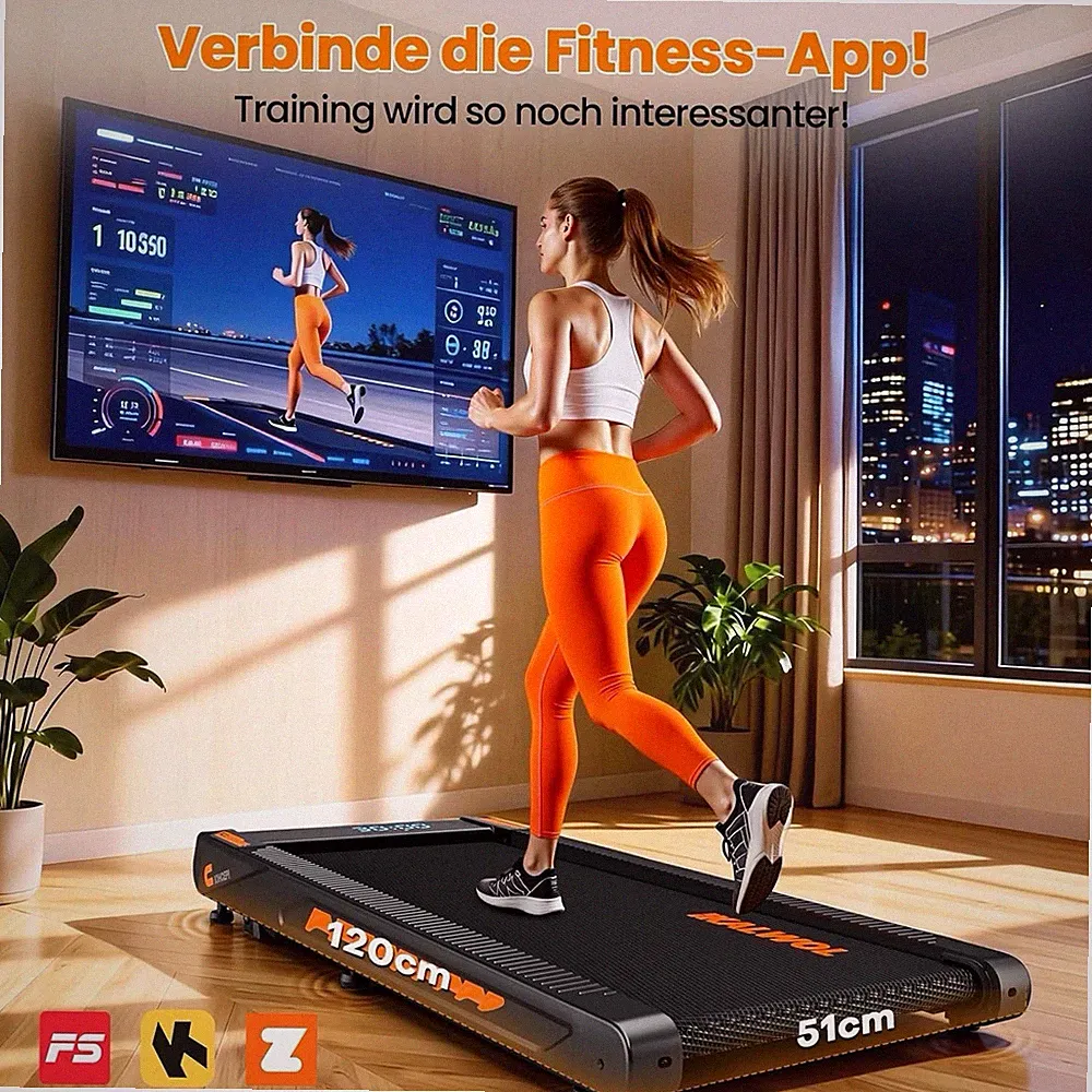 4in1Walking Pad mit Bluetooth Lautsprecher,10km/h Laufband10%Steigung Bis 160kg