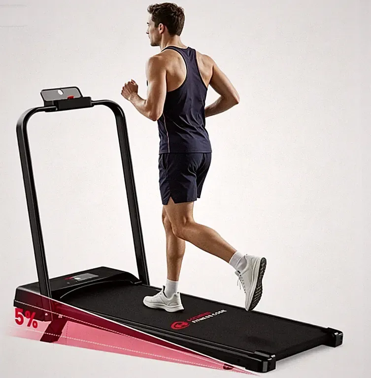 5% Steigung Klappbares Elektrisches Laufband mit Handlauf, 10 km/h bis 120 kg