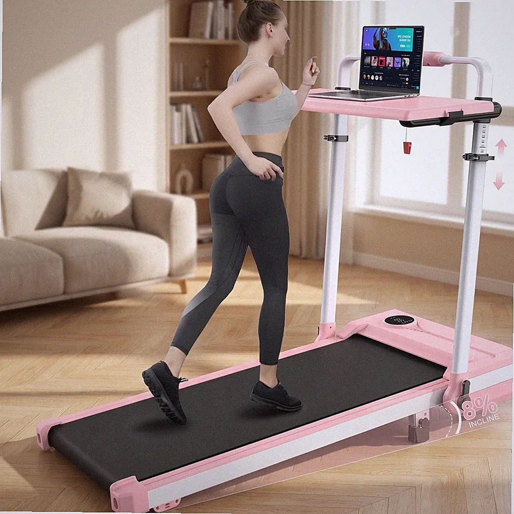 8 in 1 Walking Pad Schreibtisch Laufband für Zuhause Klappbar mit 8% Steigung DE