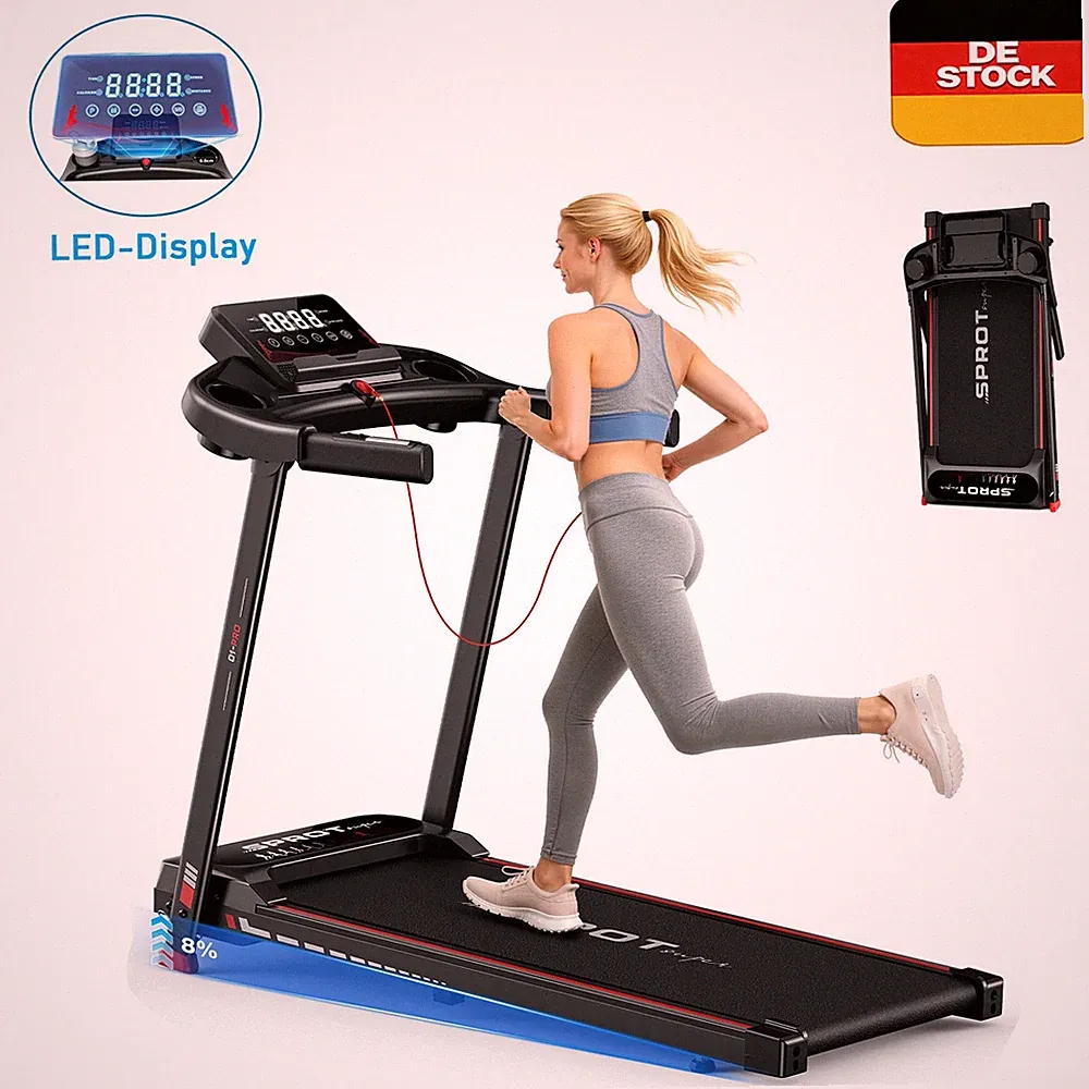 8 % Laufband für Zuhause Klappbar, 4-in-1，12 km/h, mit APP Control, LED-Display