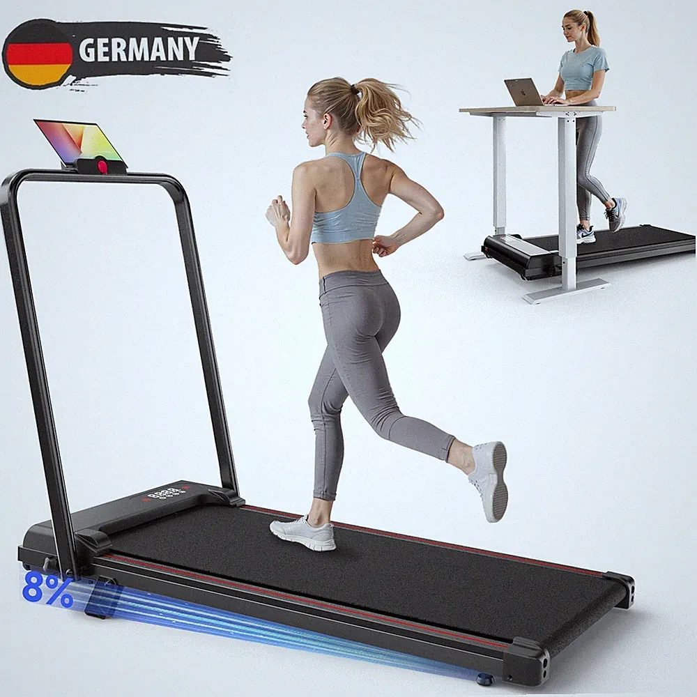 8% Laufband für Zuhause mit Steigung APP Elektrisch Klappbar Walking Pad 136kg