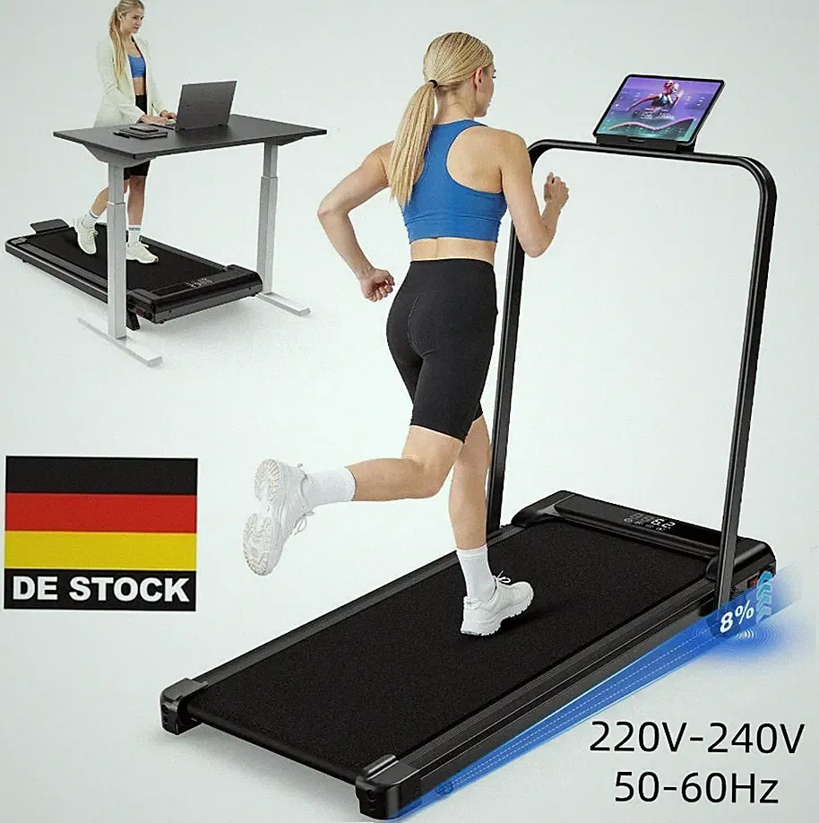 8% Laufband für zuhause, WalkingPad LCD-Display, Klappbar Laufband Fernbedienung