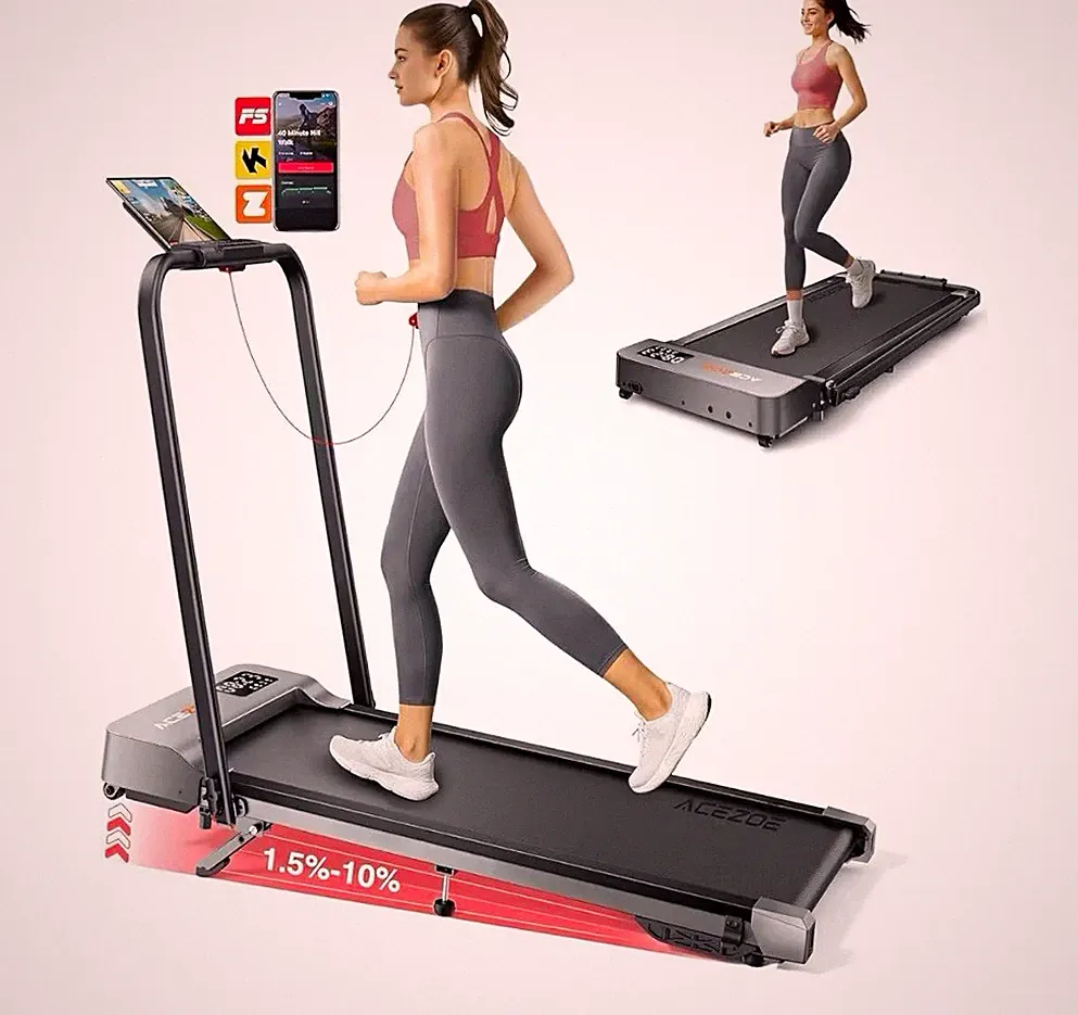 ACEZOE elektrisches Laufband 6 Programme 10% Neigung klappbar App/Fernbed. 135kg