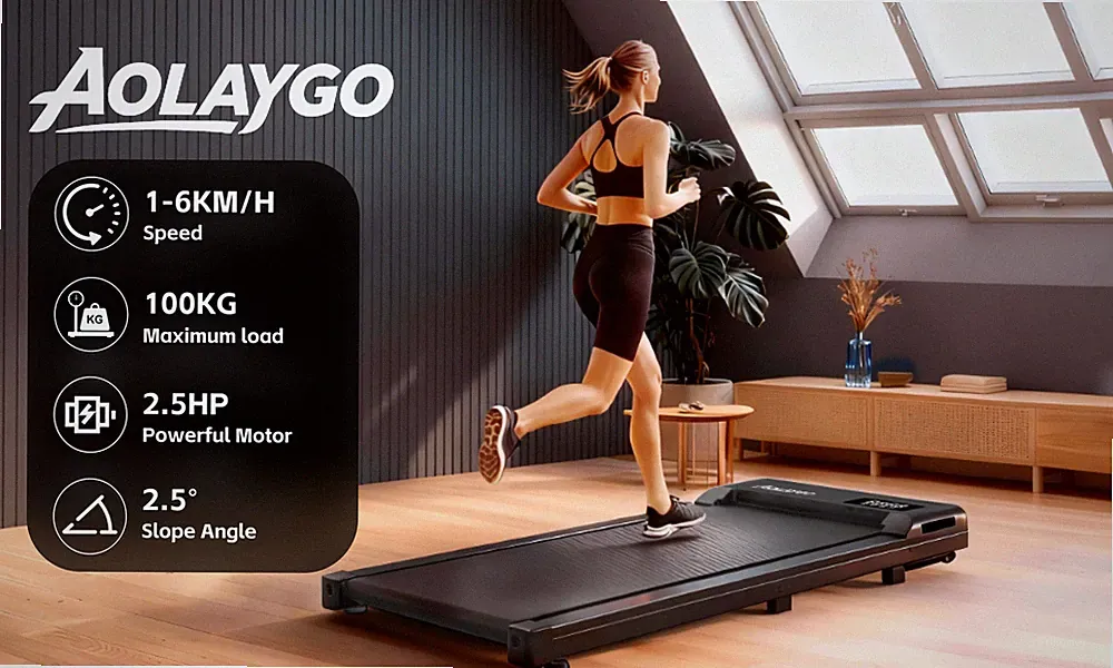 AOLAYGO AT77 Walking Pad Laufband klappbar 2,5PS Fernbedienung leise