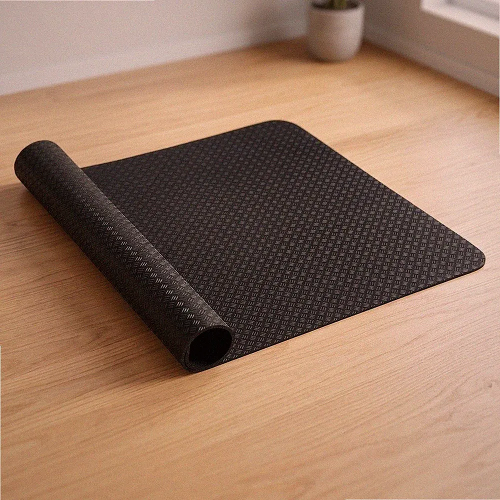 Bodenschutz für klappbares Laufband doppelseitig Silikon 68,5 cm quadratisch