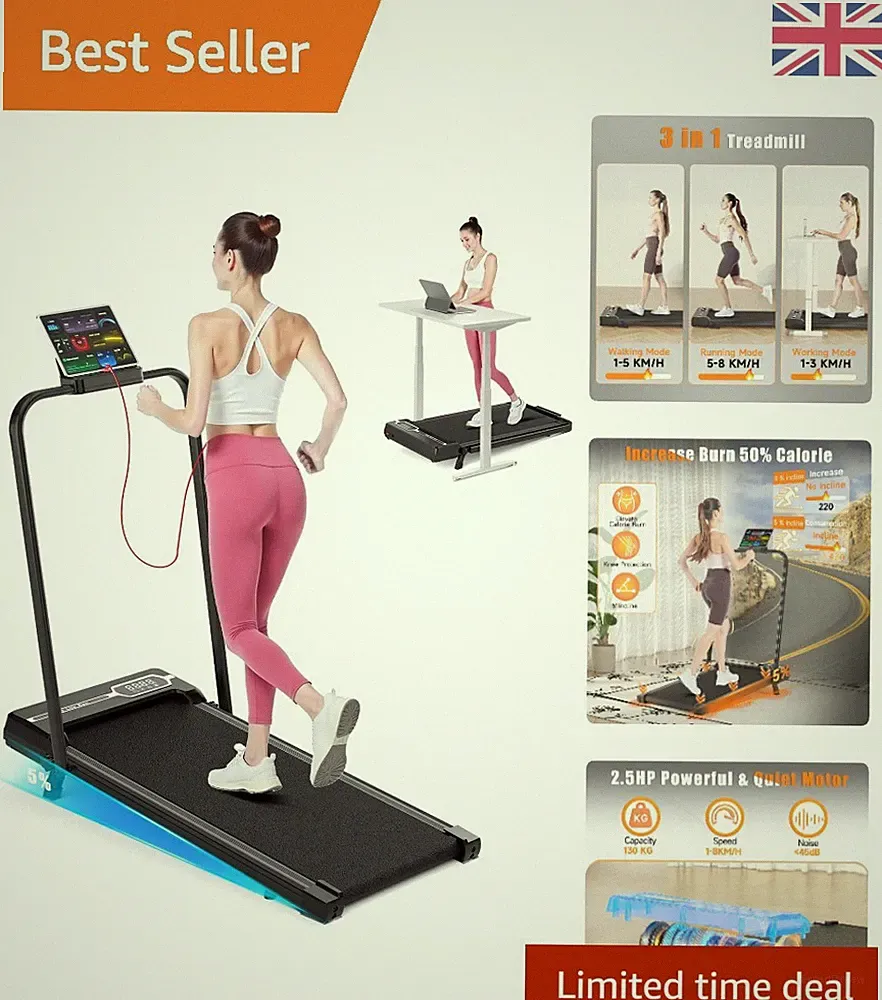 Einstellbare Geschwindigkeit unter Schreibtisch Laufband - 2,5 PS & LED-Display für Cardio-Training