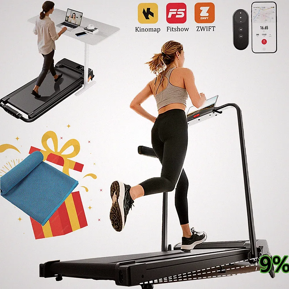 Elektrisch Laufband für Zuhause mit Steigung APP Klappbar Walking Pad +Sporttuch