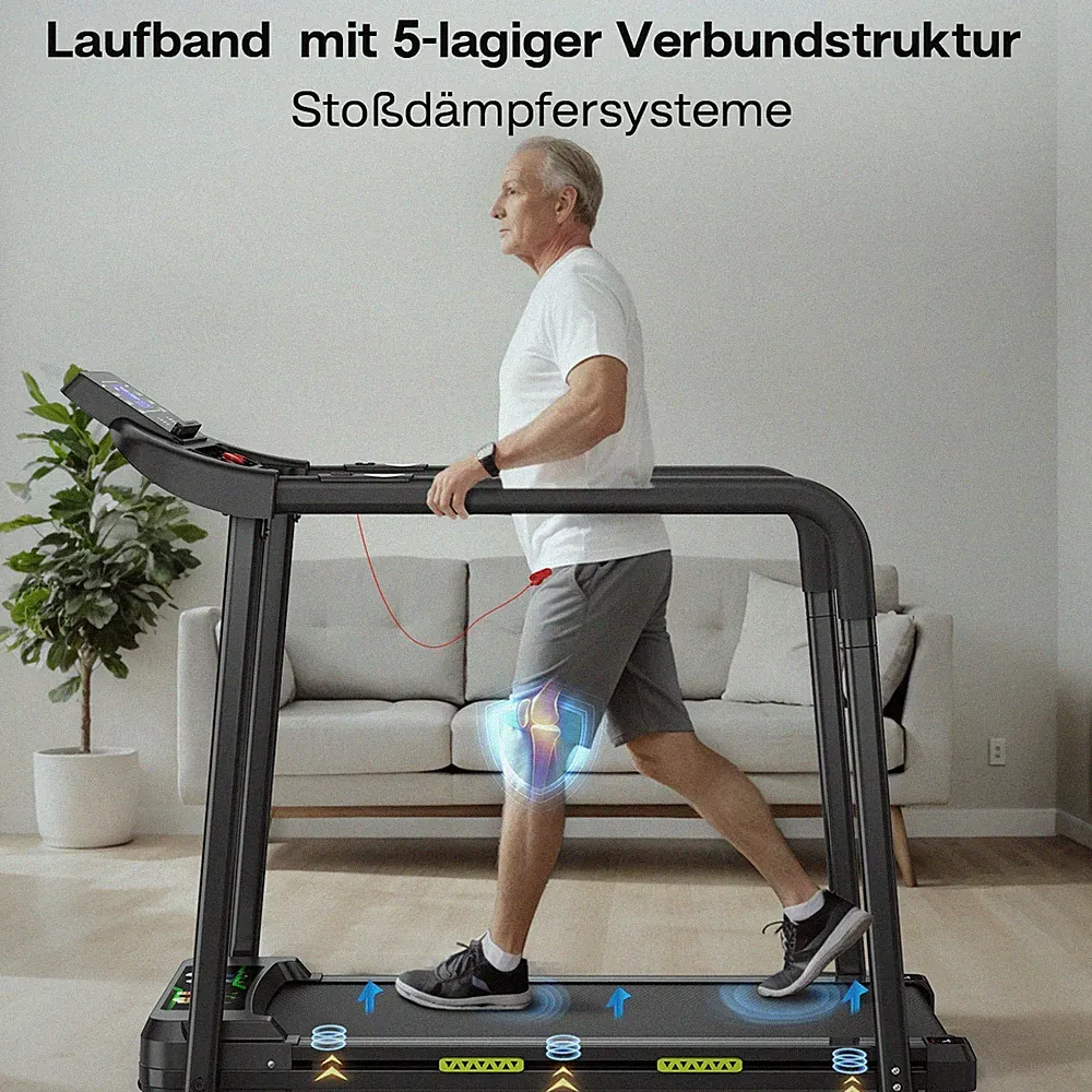 Elektrisches Heimlaufband Klappbares Walking Pad für Senioren mit App bis 120 kg