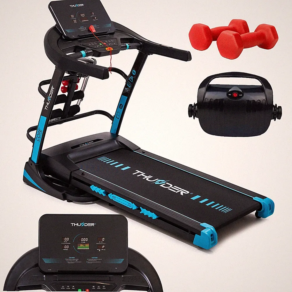 Elektrisches Laufband 20km/h LCD Puls Heimtrainer 180kg THUNDER® CORE-DS-BLACK