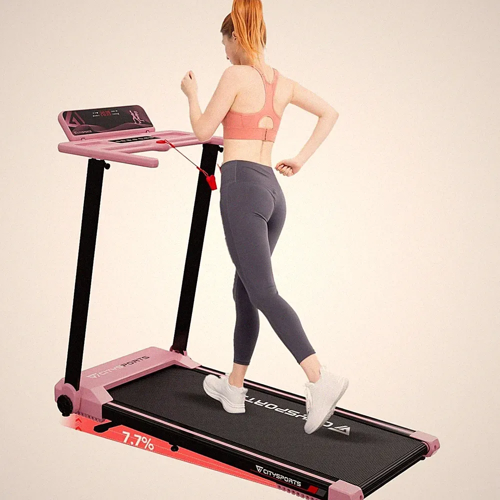 Elektrisches Laufband für Zuhause mit App LED-Bildschirm Bluetooth Tabletholder