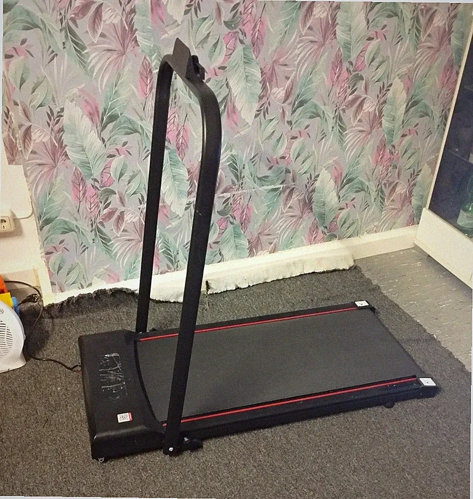 Elektrisches Walking Pad Laufband klappbar mit Handlauf & Fernbedienung, s/r