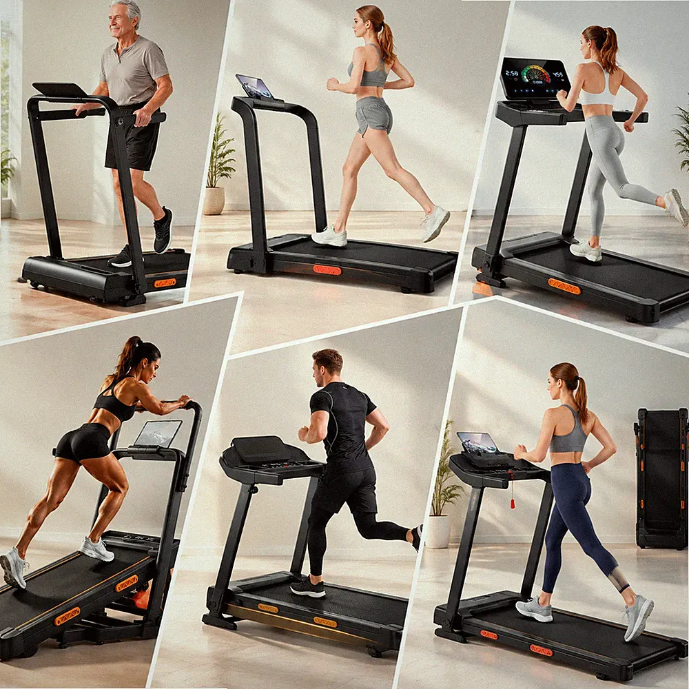 Faltbares Laufband 12 Programme, Manuelle Steigung, Leise, für Homeoffice Zuhaus