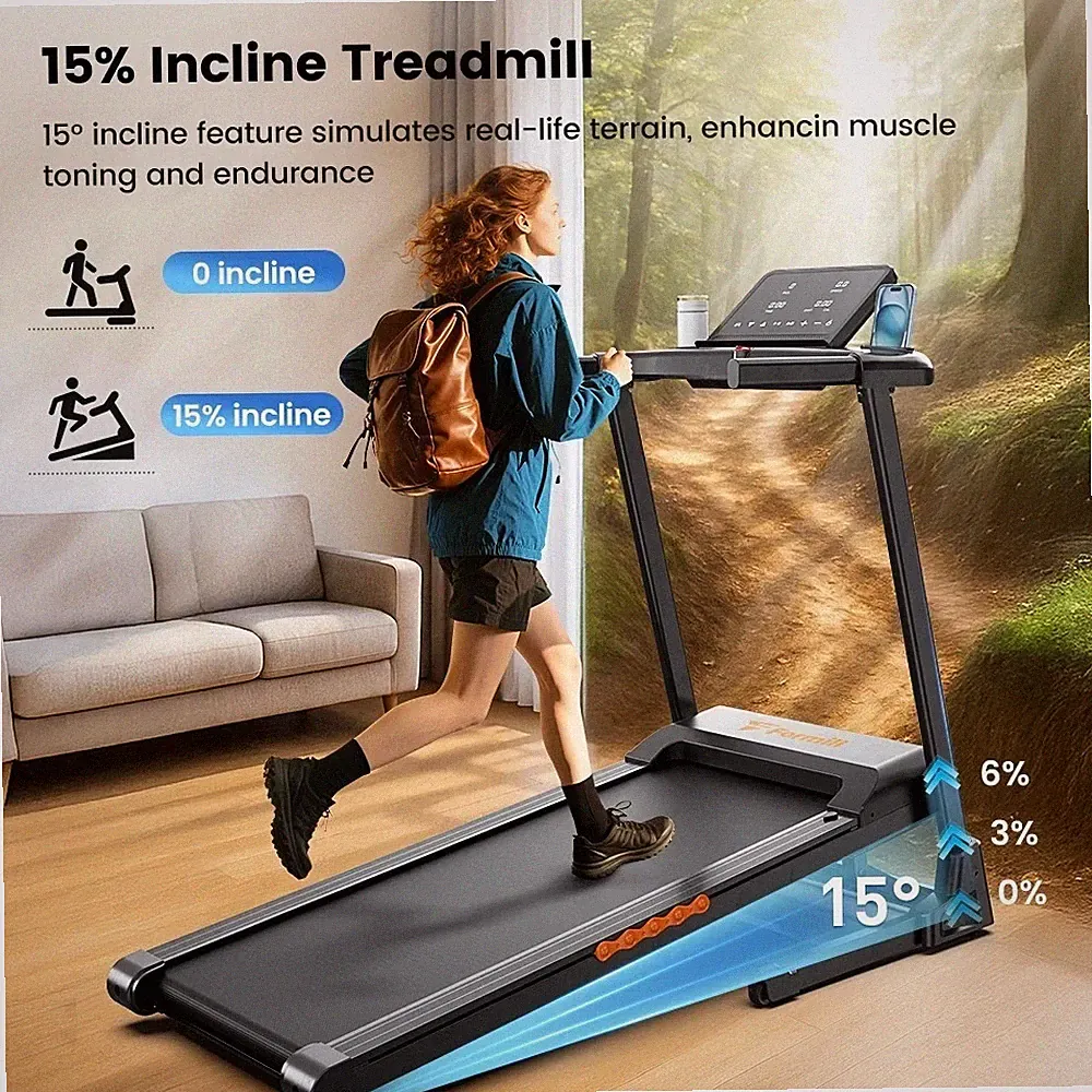 Formill FT61 Laufband klappbar 14 km/h LED Puls Heimtrainer für zuhause 140kg