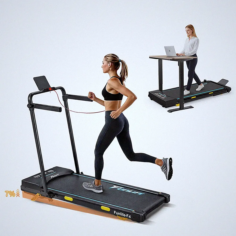FunLife F4 Walking Pad mit Steigung-Laufband für Zuhause klappbar mit Bluetooth