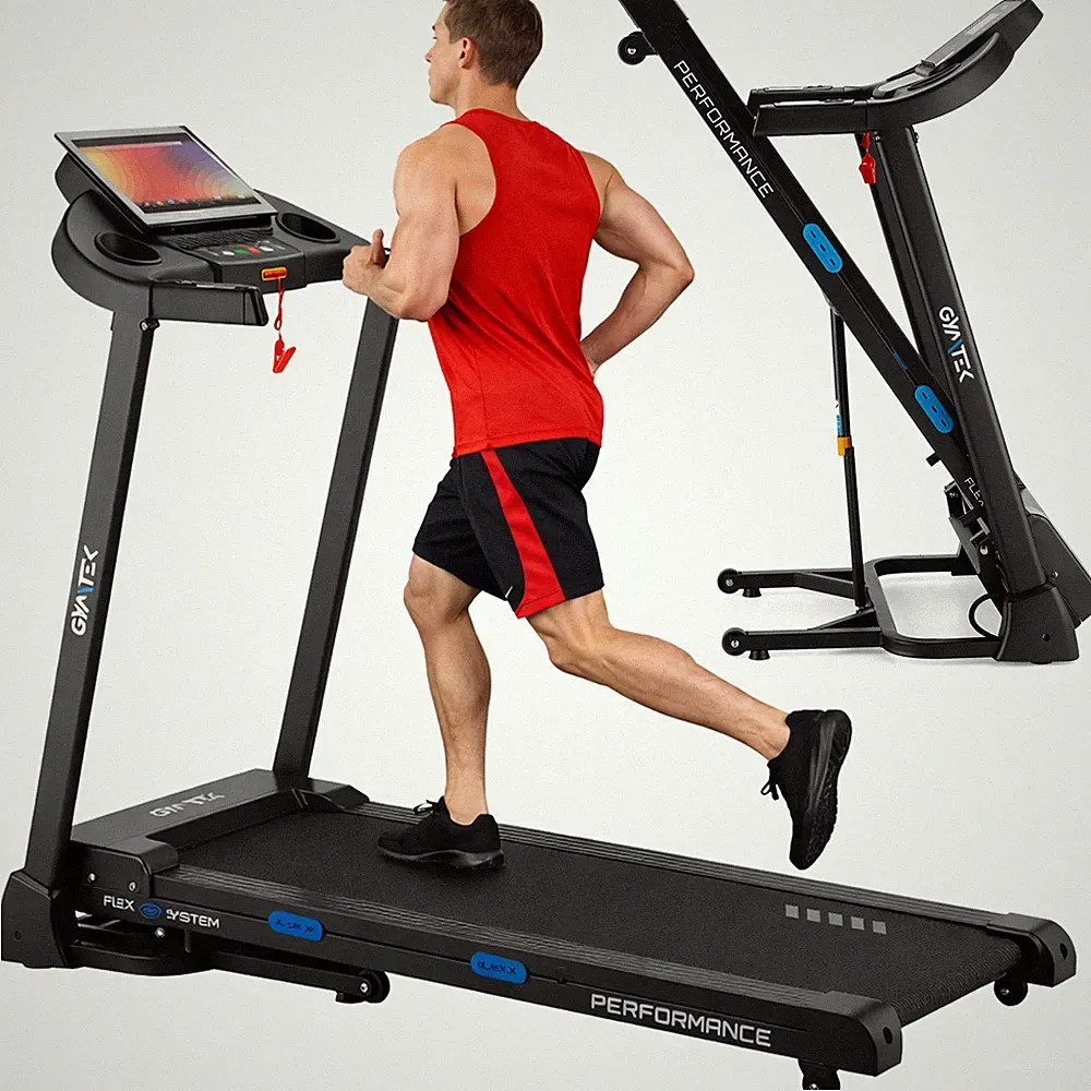 Gymtek® Laufband, Walking Pad, Treadmill 14 km/h, 12 Programme, Neigung bis 12%