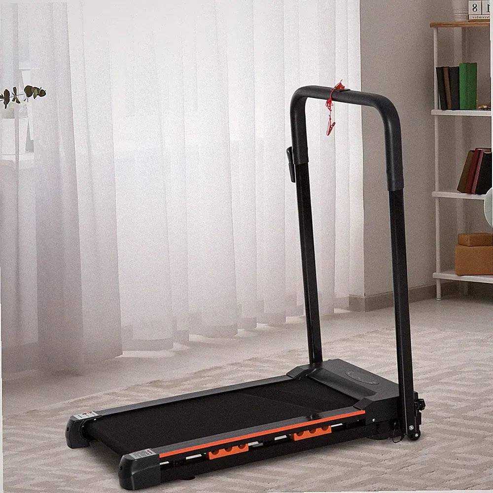 HOMCOM Elektrisch Laufband mit LCD Display Faltbares Fitnessgeräte 1-6Km/h Stahl