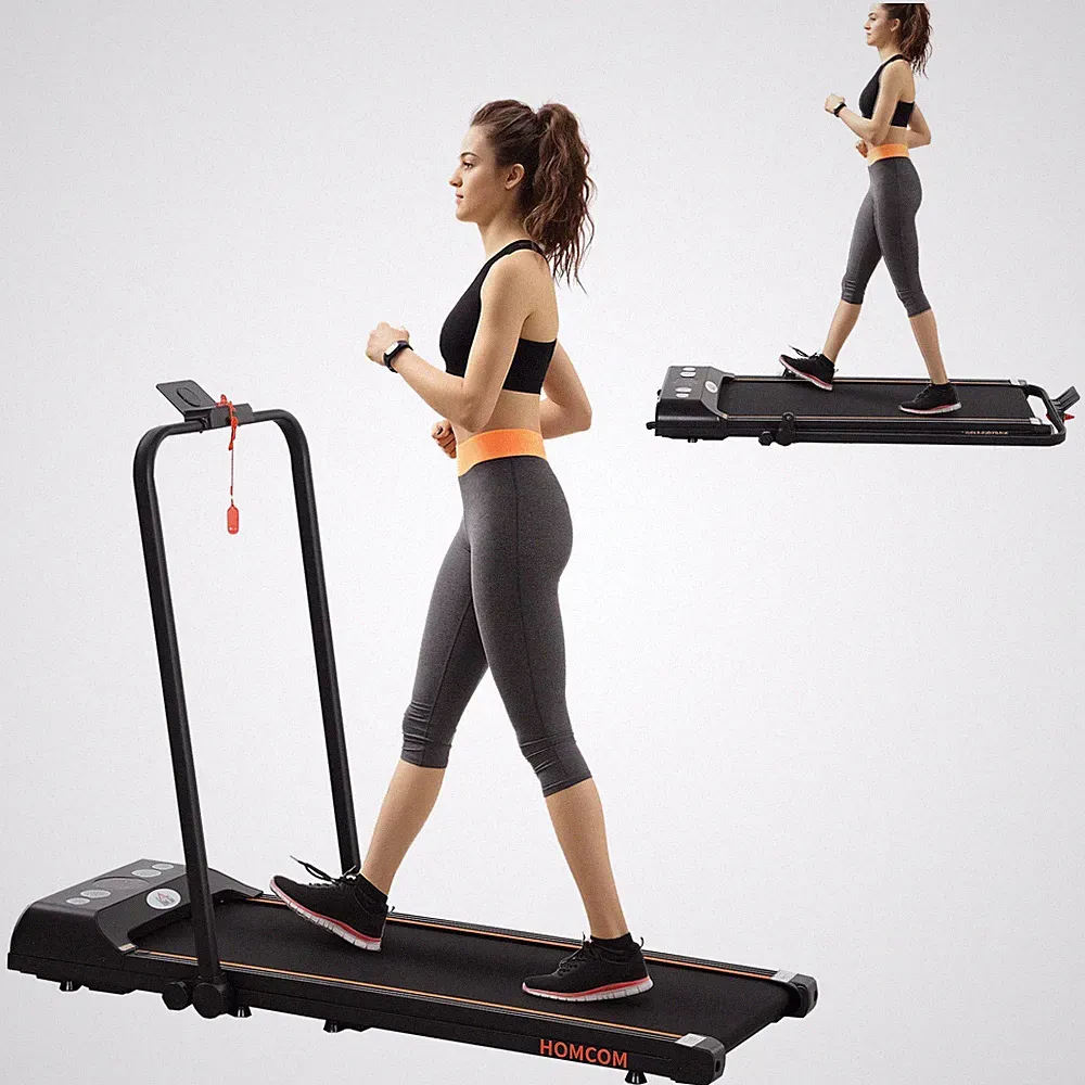 HOMCOM Faltbares Laufband mit LED-Display, Orange