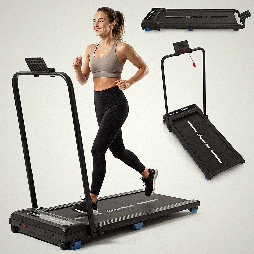 HyperMotion 2-in-1 Klapp-Laufband für Zuhause bis 10 km/h mit 2-stufiger Neigung