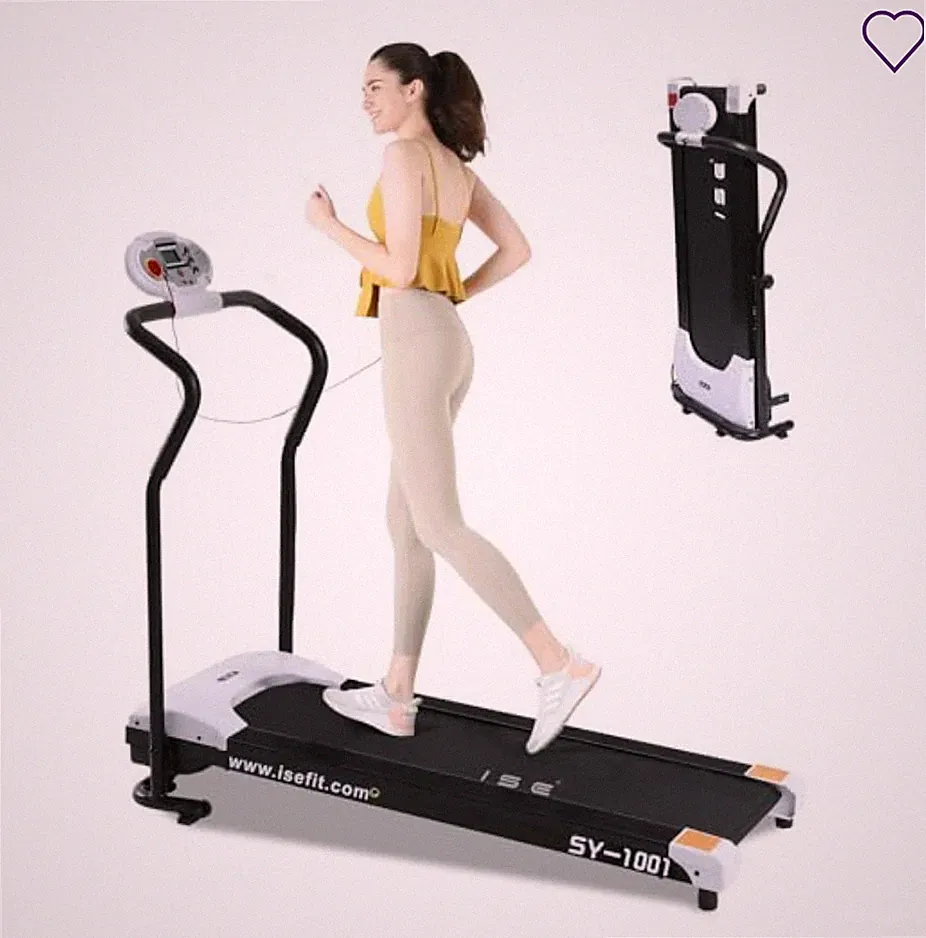 ISE klappbares Laufband für Zuhause, elektrisches Laufband mit LCD Anzeige