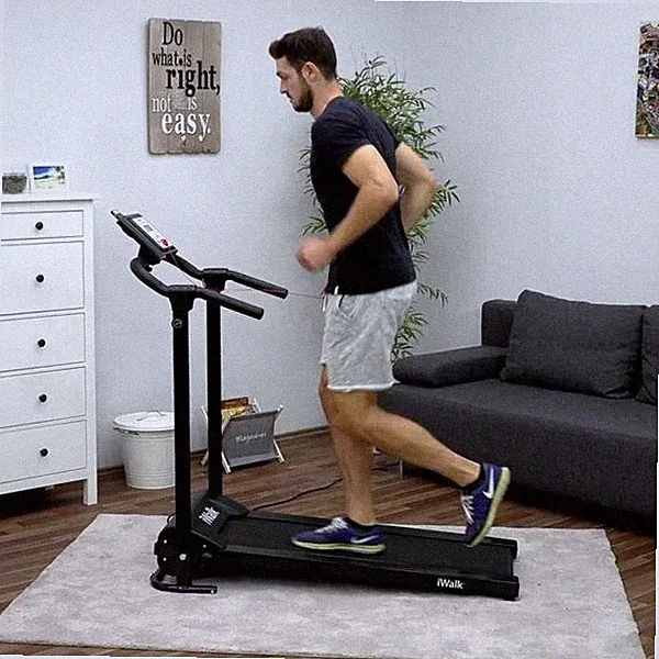 iWalk Laufband zusammenklappbar inkl. Bordcomputer Sport Fitness Gerät Schwarz