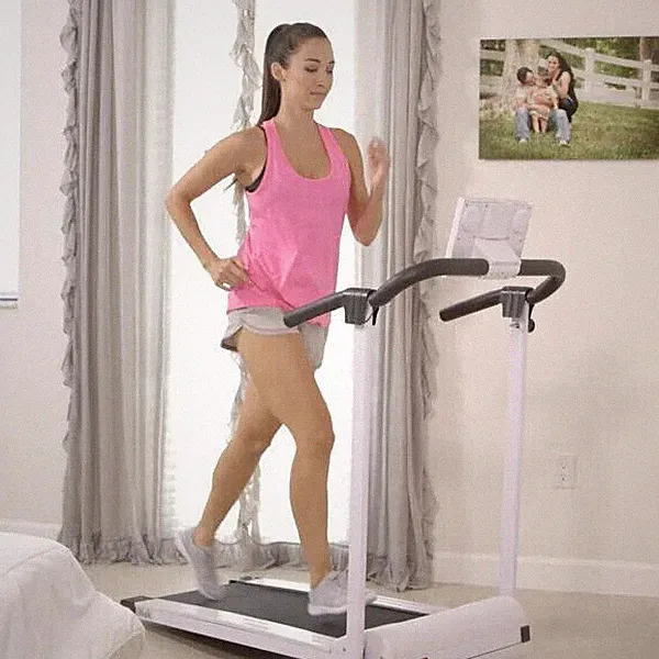 iWalk Laufband zusammenklappbar inkl. Bordcomputer Sport Fitness Gerät Weiß