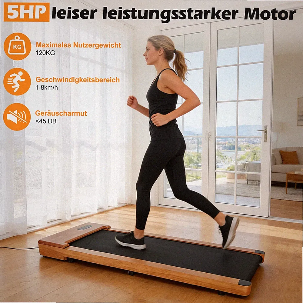 Klappbar Laufband für Zuhause mit Steigung, Fernbedienung Steuerung, LCD-Anzeige