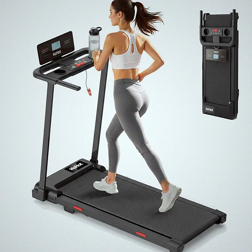 Klappbares Laufband 1–10 km/h mit Handlauf & LCD-Display für Zuhause,40x95 cm
