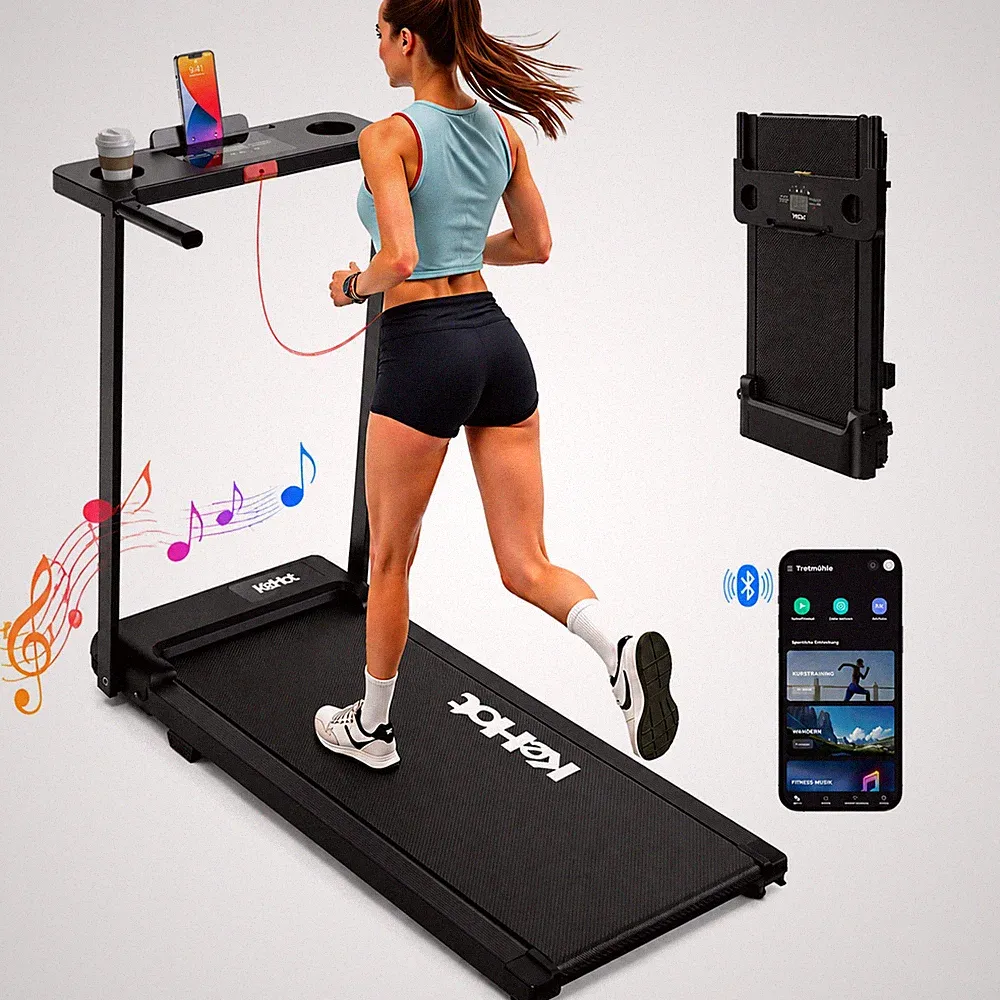 Klappbares Laufband 1-12 km/h 2,5 PS Bluetooth Heimtrainer 136kg