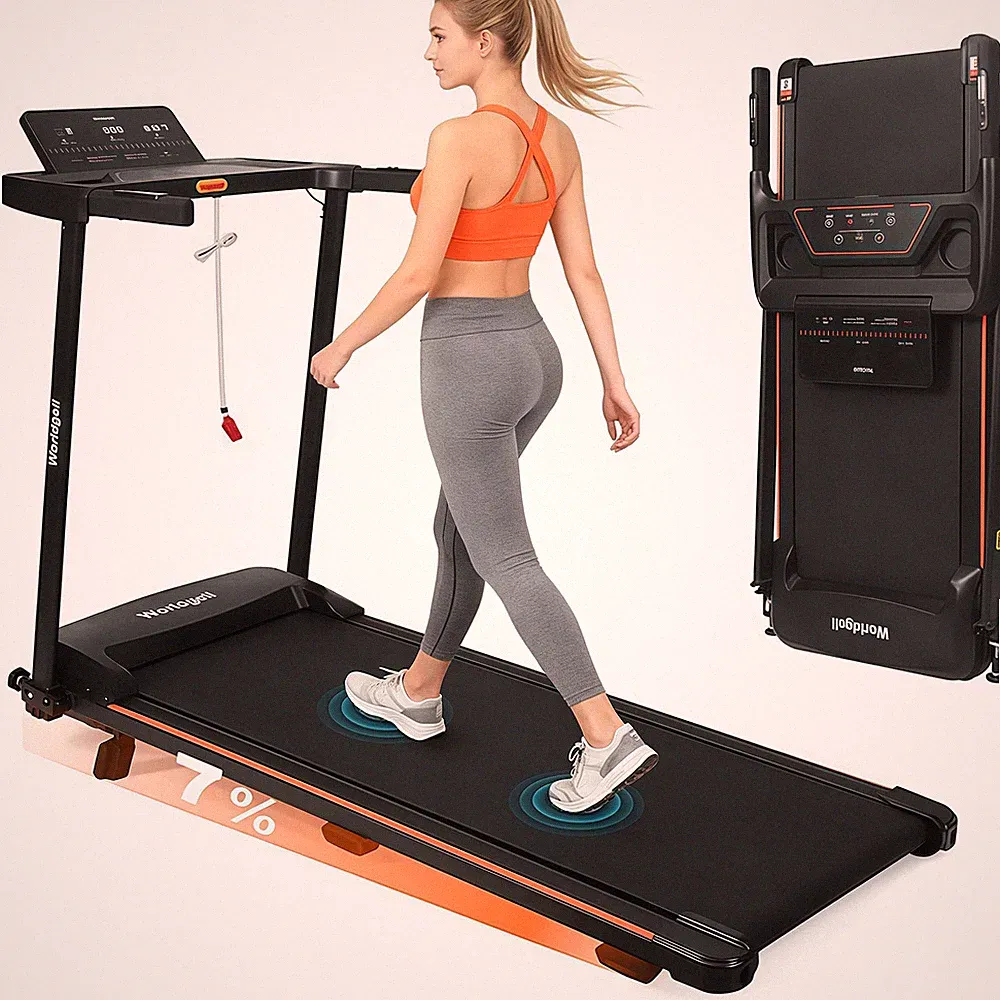 Klappbares Laufband 1–14 km/h mit Handlauf & Bedienfeld für Zuhause,138x62cm ‼️