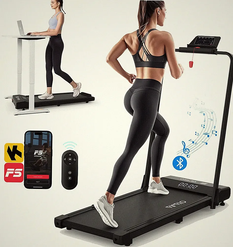 Klappbares Laufband Bluetooth LED Display bis 120kg Homeoffice Fitness