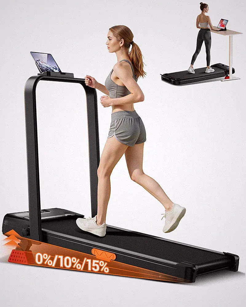 Klappbares Laufband mit Steigung – Walking Pad, 136 kg, 10 km/h