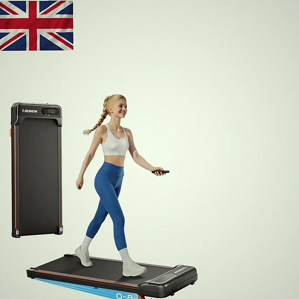 Kompaktes Schräglaufband mit Fernbedienung - platzsparende Fitnesslösung