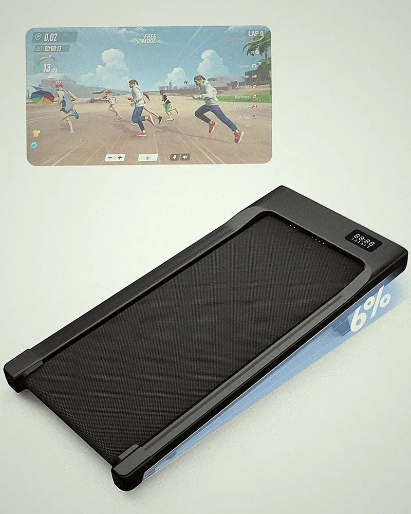 Lacuffy Walking Pad mit 6% Steigung max 6/12km/h Laufband für Zuhause faltbar