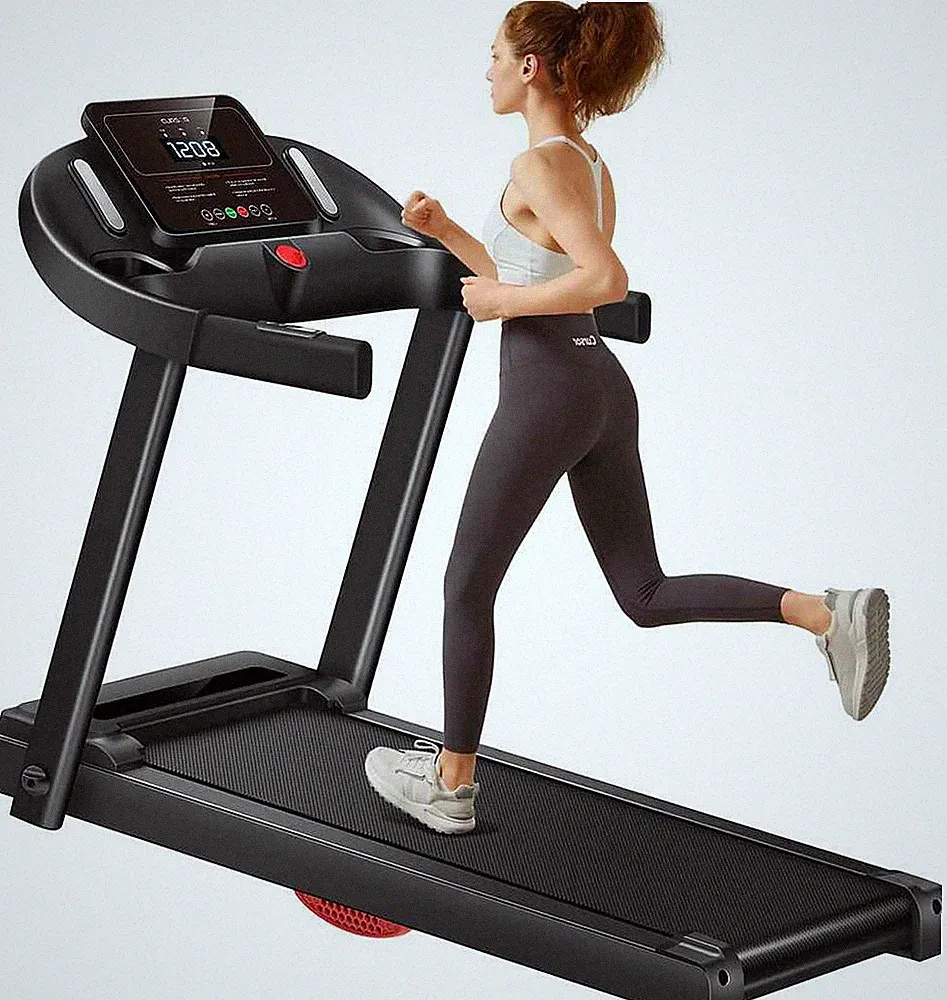 Laufband 14KM/H mit 12 Trainingsprogrammen Herzfrequenzmonitor, für zuhause