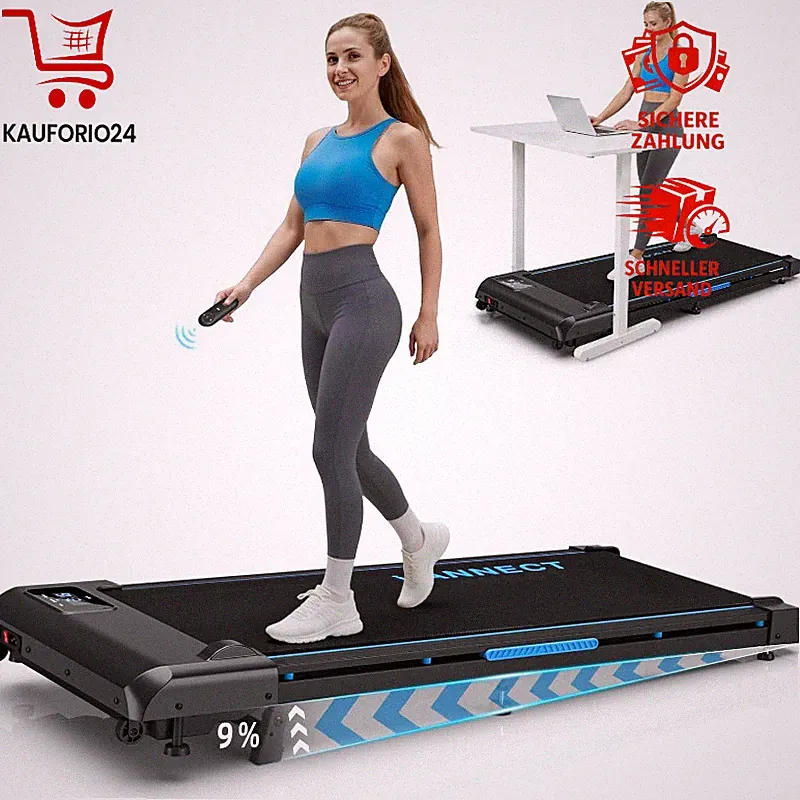 Laufband 4 in 1 Tragbar 1-10 km/h 2,75HP LED-Anzeige für Zuhause bis 150kg