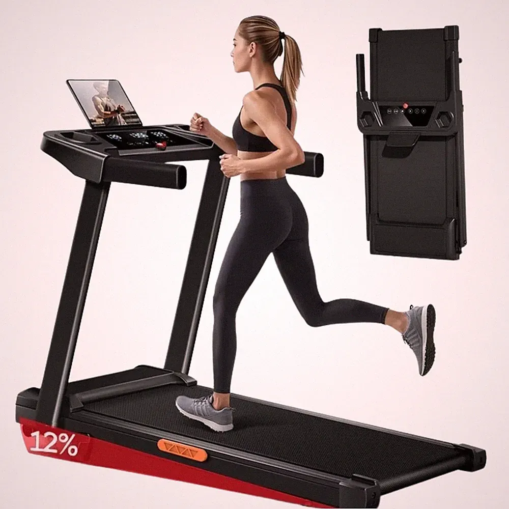 Laufband Elektrisch 12km/h mit Steigung LCD Fitness Heimtrainer Klappbar 140 kg