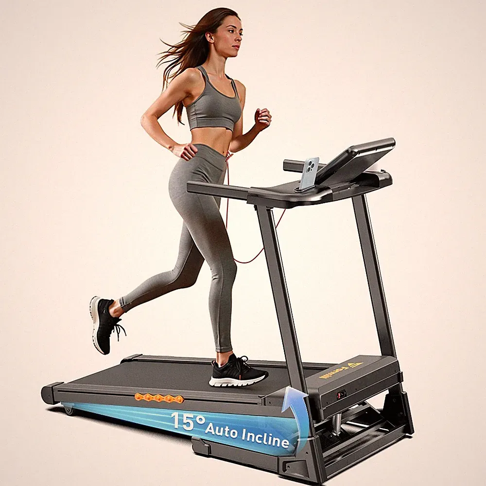 Laufband elektrisch 14 km/h LED Display Puls Fitness Heimtrainer klappbar 140 kg