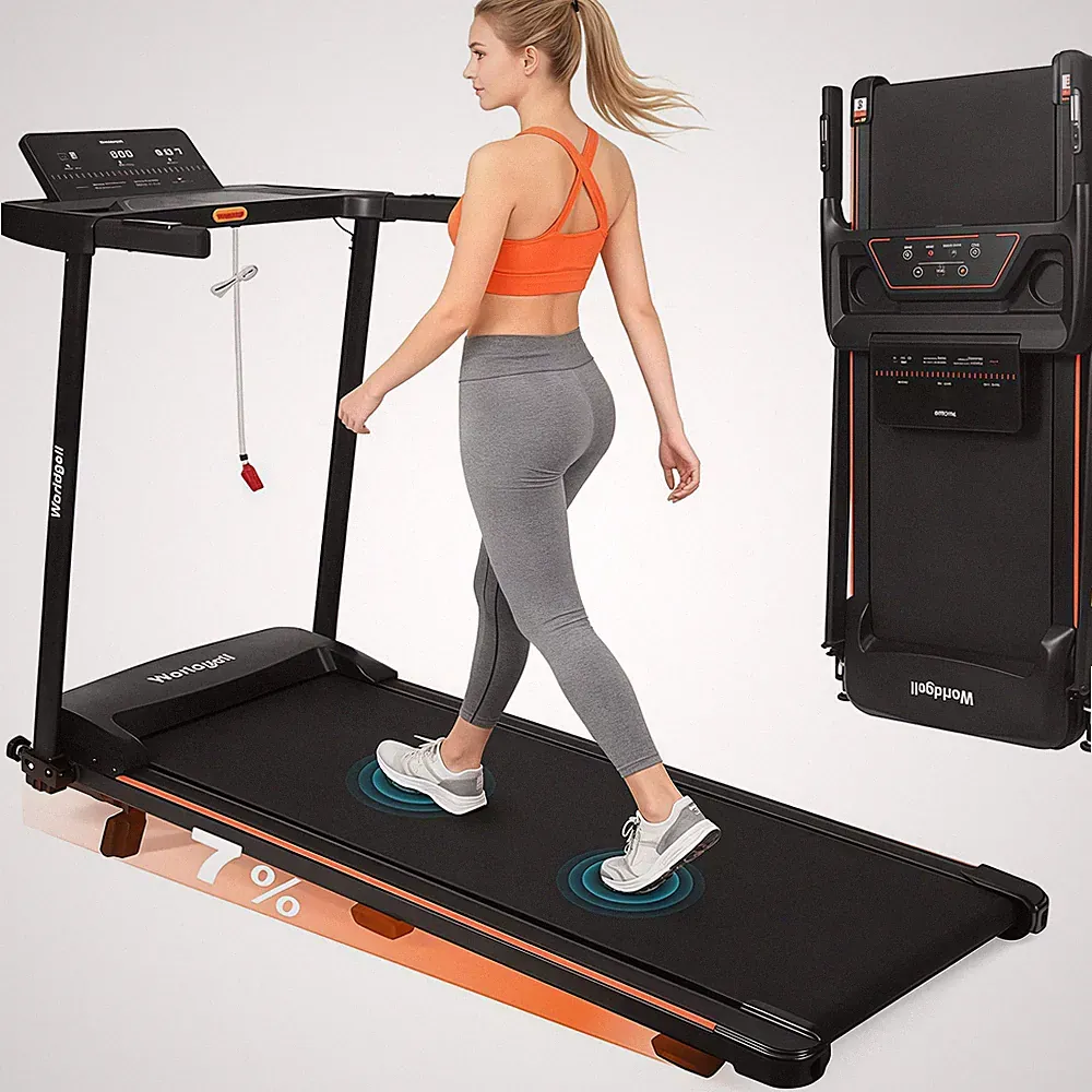 Laufband elektrisch 14 km/h LED Display Puls Fitness Heimtrainer klappbar 90 kg