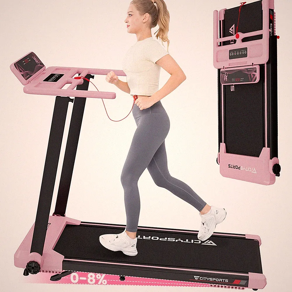 Laufband Elektrisch Jogging Laufmaschine Rosa Motorisiert Klappmaschine Gym ✨
