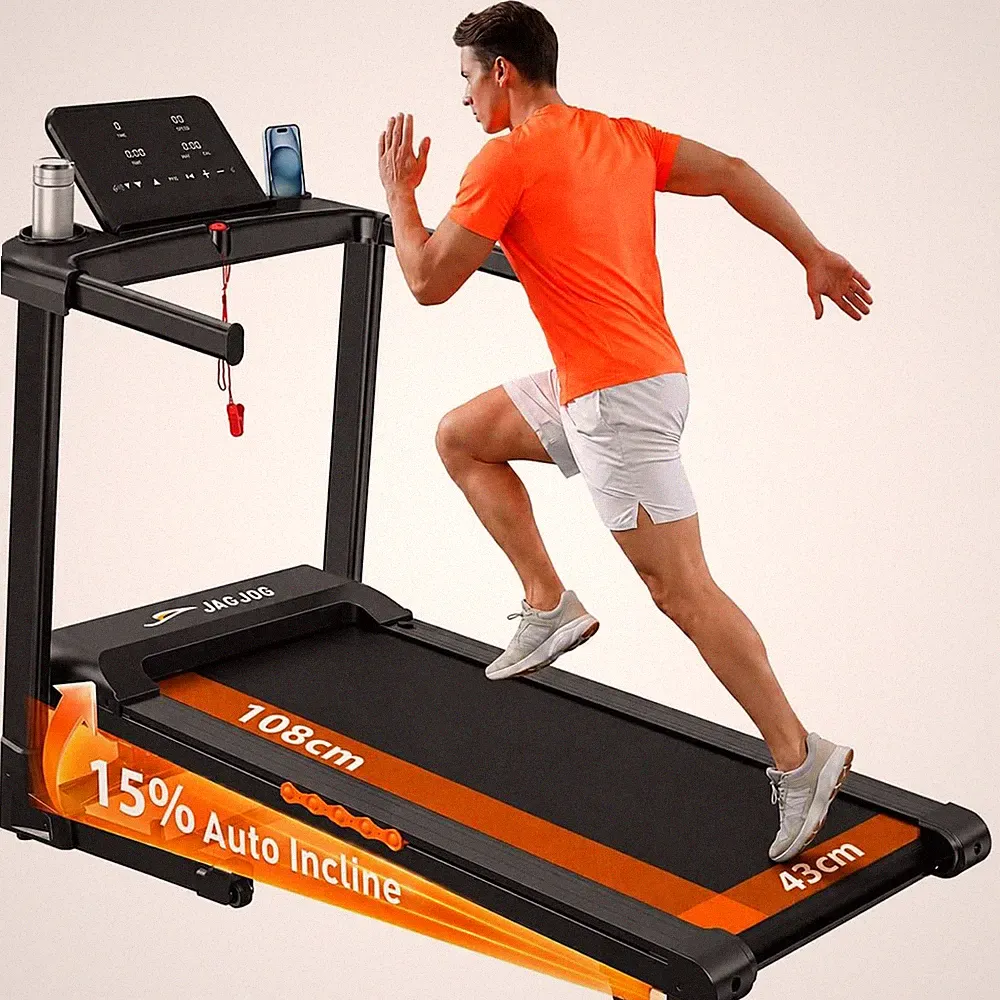 Laufband Elektrisch Klappbar mit Steigung 15% LED Bildschirm Fitness Heimtrainer