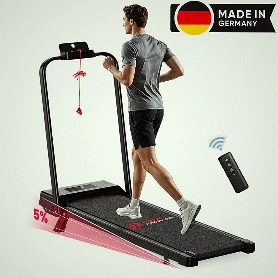 Laufband elektrisch Walking Pad LED mit Steigung für Zuhause Untertisch 10 km/h