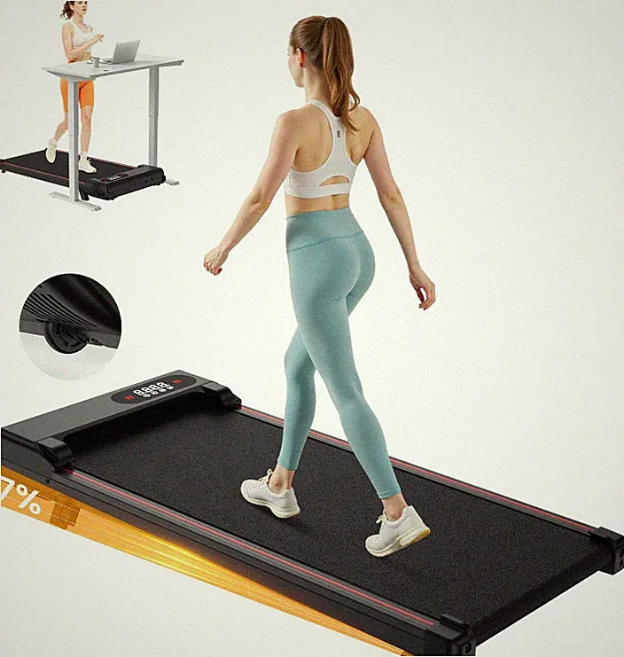 Laufband elektrisch Walking Pad LED mit Steigung für Zuhause Untertisch 8km/h