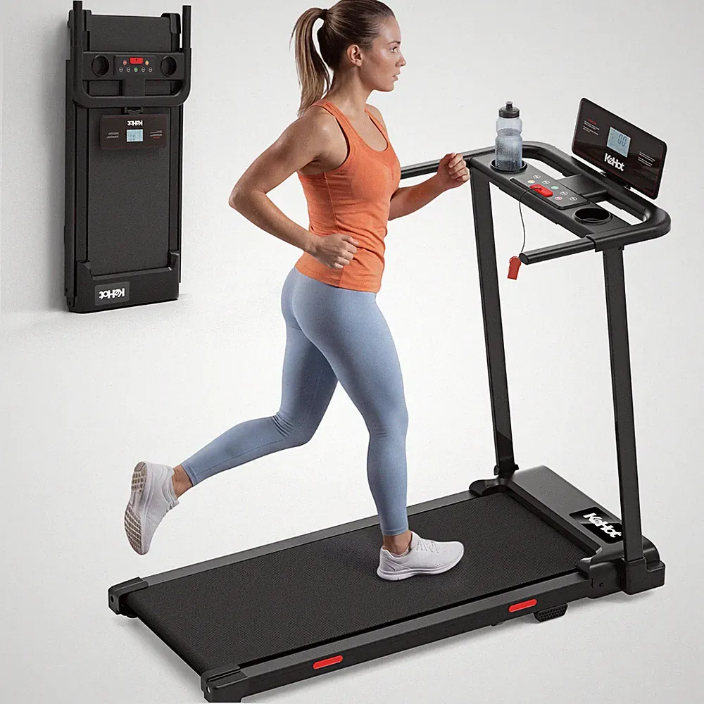 Laufband für Zuhause, 1–10 km/h, Klappbares, mit Handlauf & LCD-Display