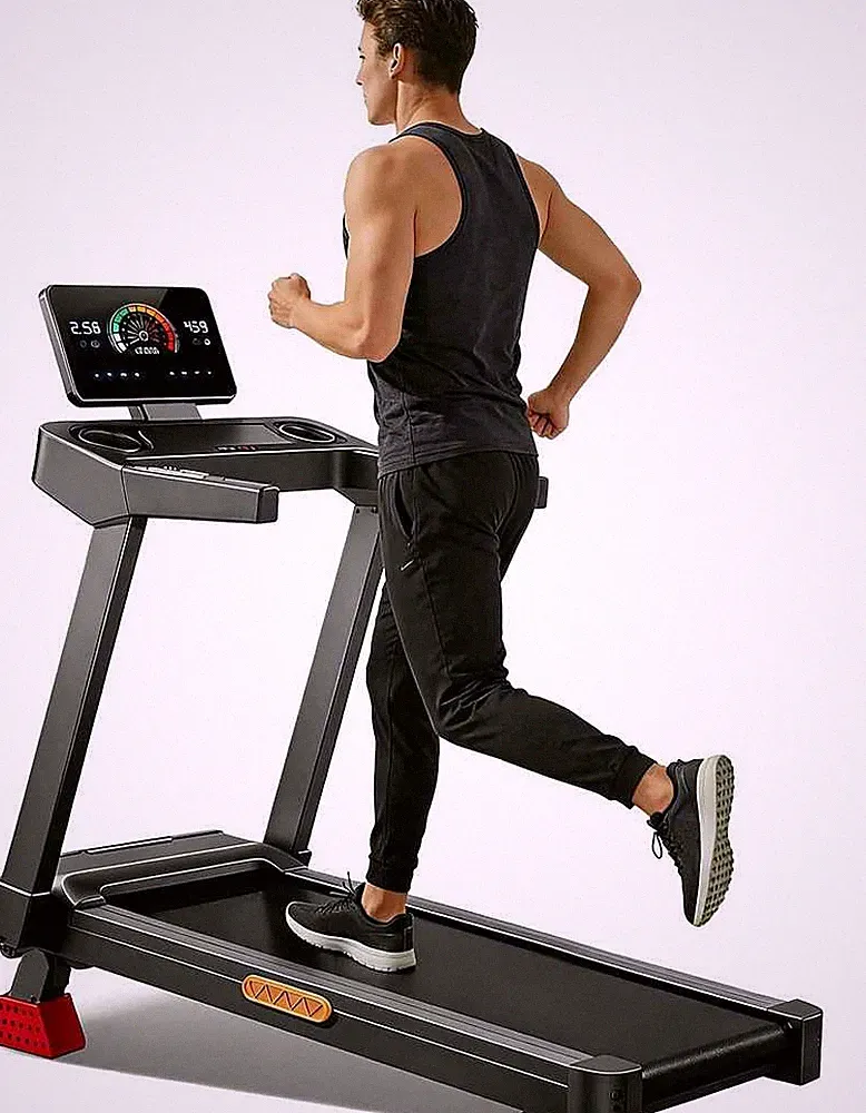 Laufband für zuhause 1-14KM/H, mit 15 % Steigung (manuelle), LED-Touchscreen