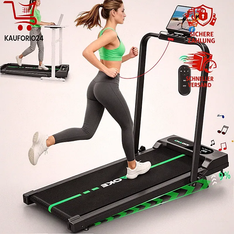 Laufband für Zuhause 12km/h 5-in-1 Klappbar 2,75HP Motor LCD-Anzeige bis 160KG